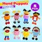 4E’s Novelty 8 Pack Multicultural Hand Puppets for Kids with Movable Mouth—Soft Plush for Puppet Show Theater